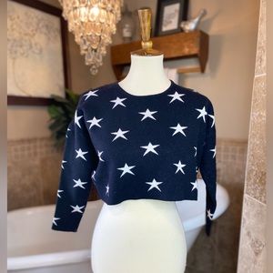 Hanyatianshi studios cropped star sweater size medium